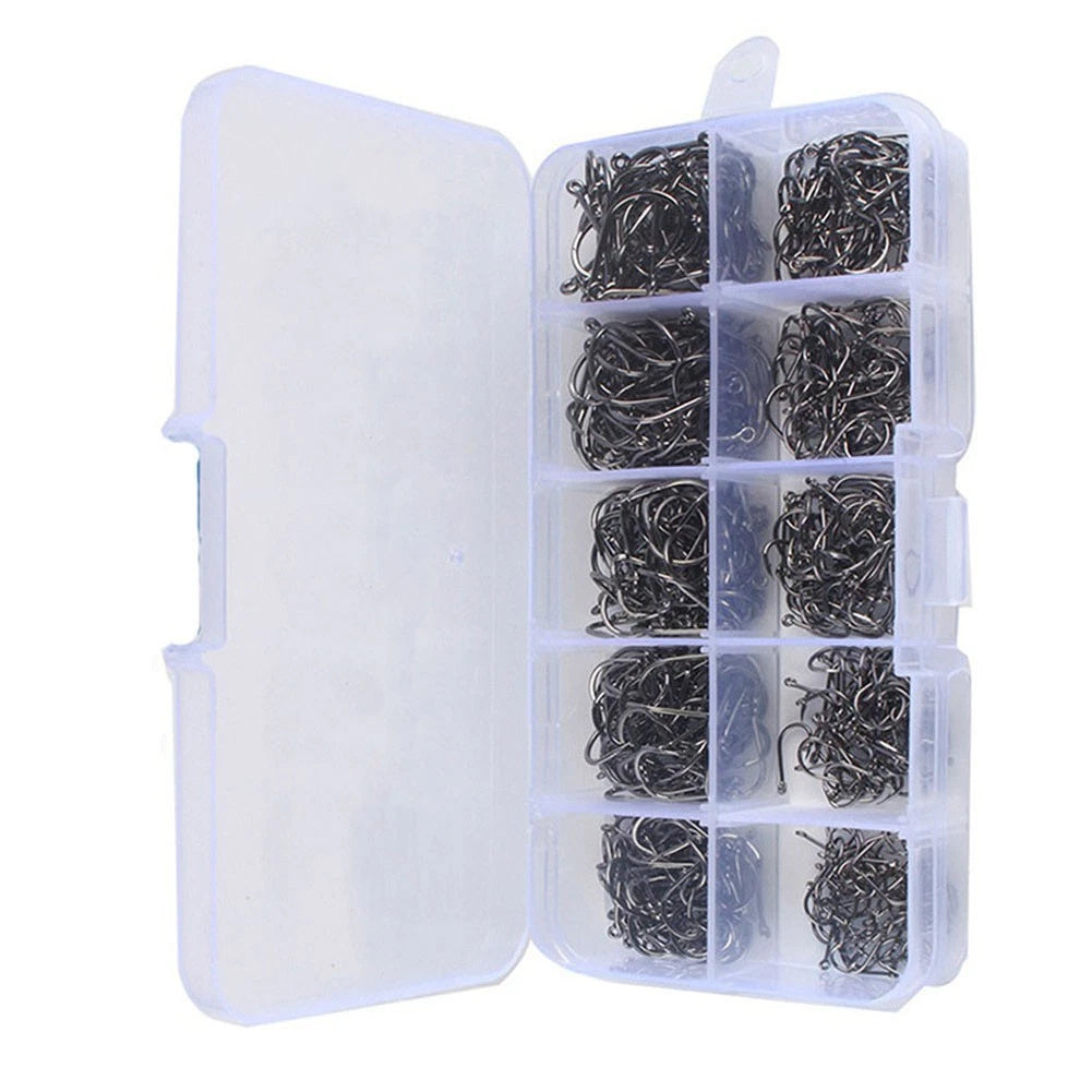500-Piece Fly Fishing Hook Set - High Carbon Steel