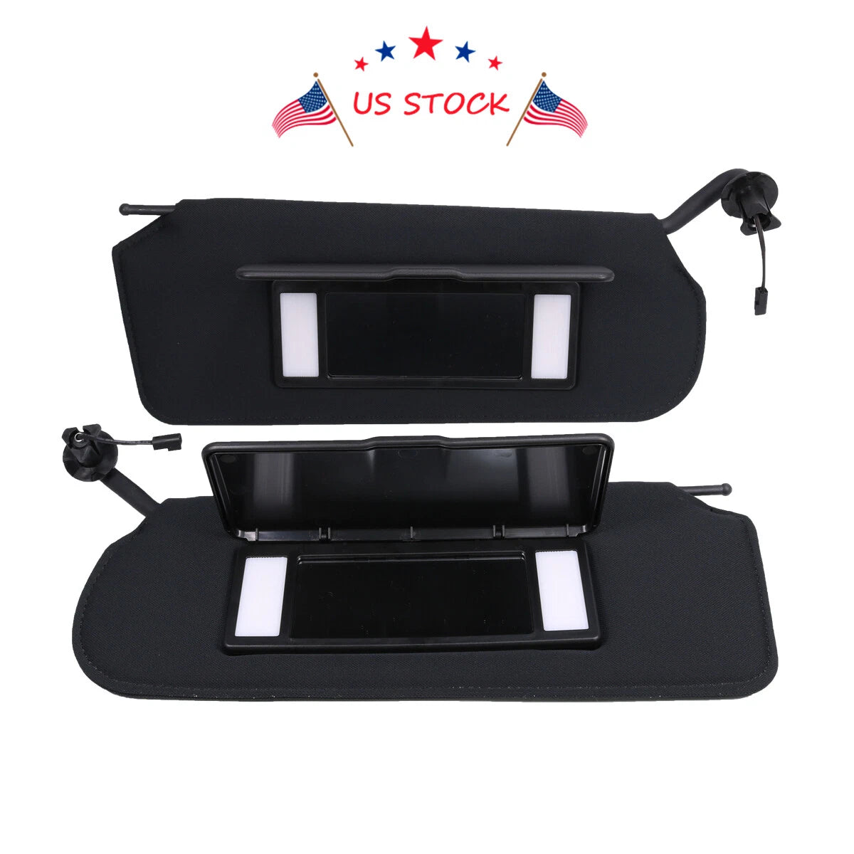 Set of 2 LED Sun Visors with Vanity Mirrors for Corvette C5 (1997-2004)