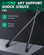2X Rear Window Glass Lift Supports Struts for Jeep Grand Cherokee (2005–2010)
