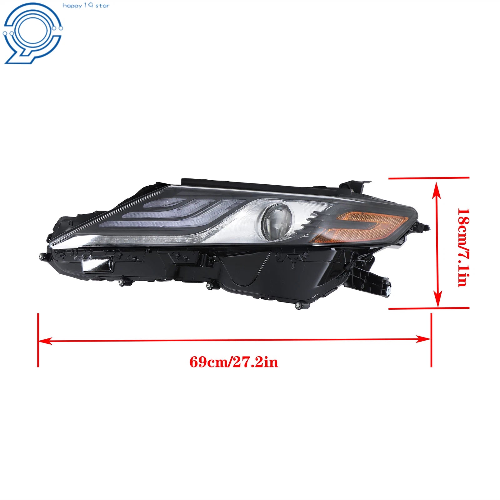 Full LED Headlight Assembly for Toyota Camry (2021–2022) Black Driver Side