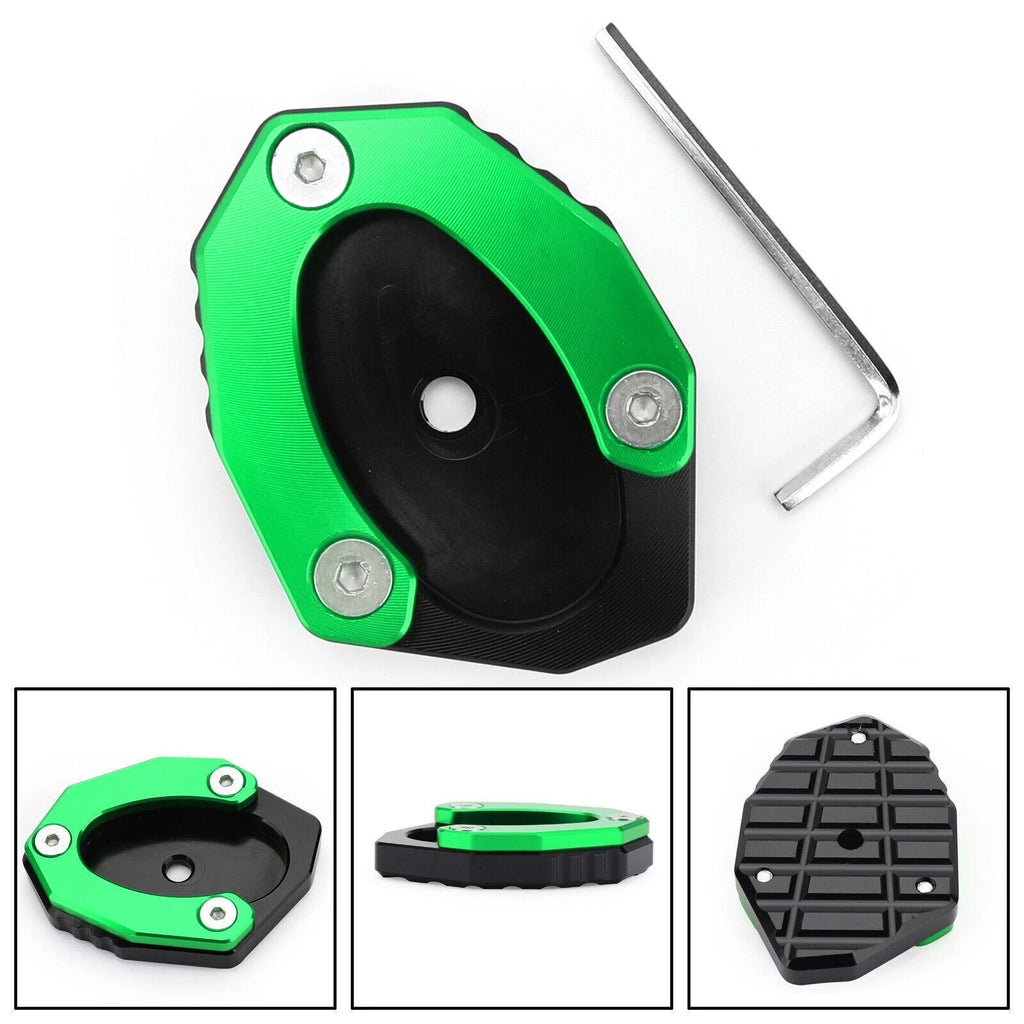 Kickstand Side Stand Plate Extension Pad for Kawasaki Z900 Z1000SX (2017–2019) Green