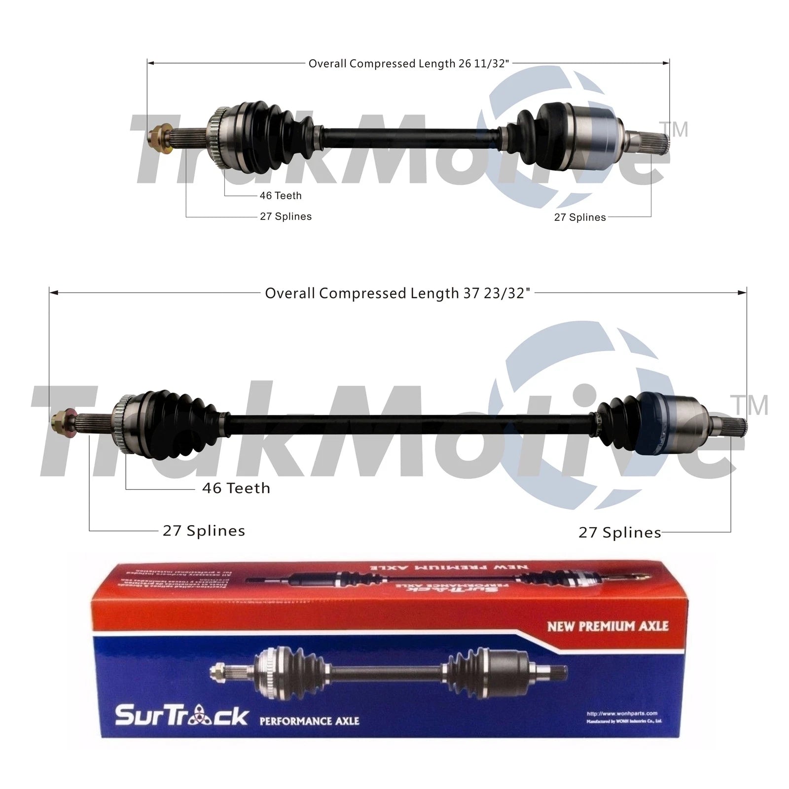 Set of 2 Front CV Axle Shafts for Kia Soul (2014–2018) - SurTrack