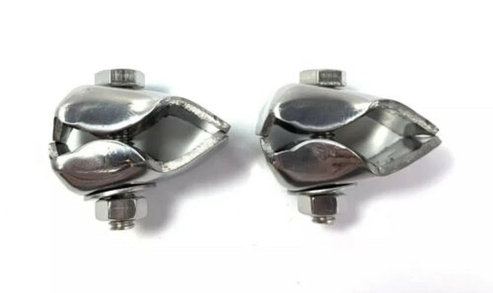 Front License Plate Clamps Replacement for 1928-1931 Ford Model A (Stainless)