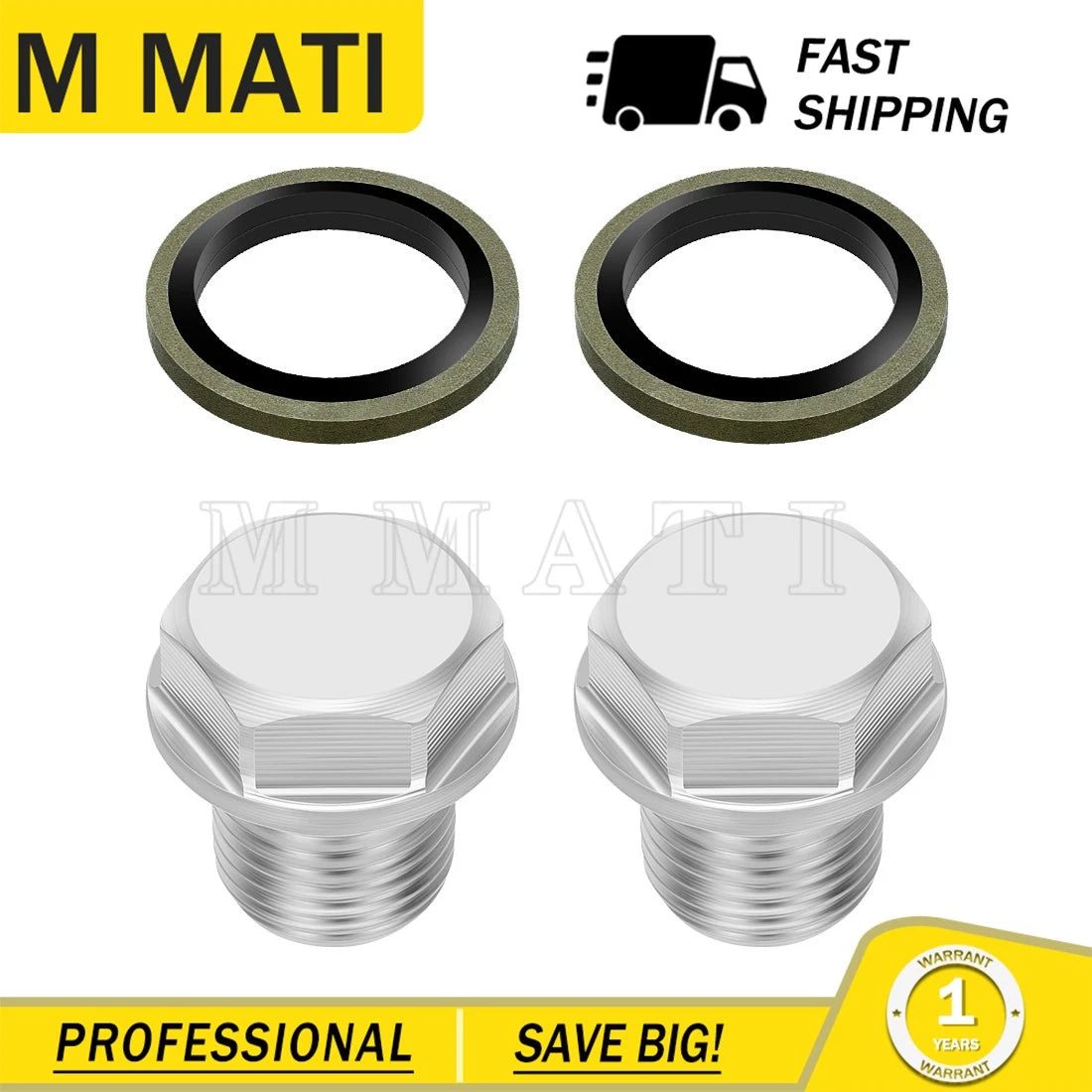 2Pcs Oil Pan Drain Plug & Gasket for Suzuki GSX1300R Hayabusa GSX-R750 GSX-R600 (2000–2023)