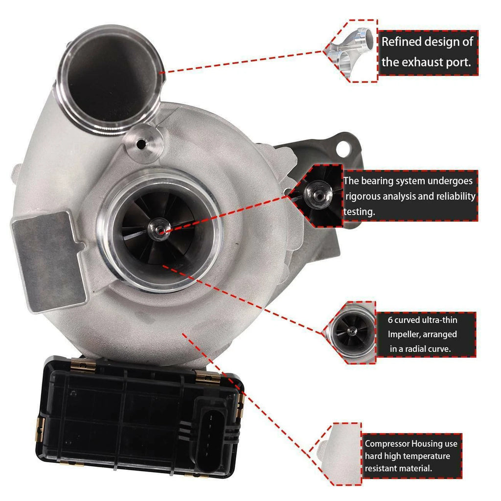 Turbocharger with Actuator for Dodge Mercedes-Benz Sprinter 2500 3500 (2010–2018)