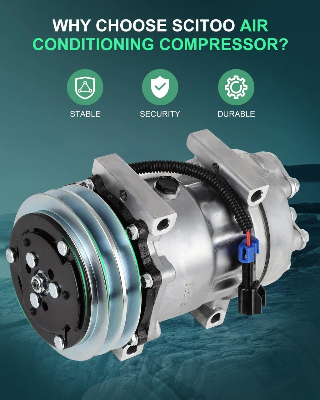 AC A/C Compressor for Volvo VNL Base 10.8L 11.9L 12.8L 14.9L 16.1L (2012–2014)