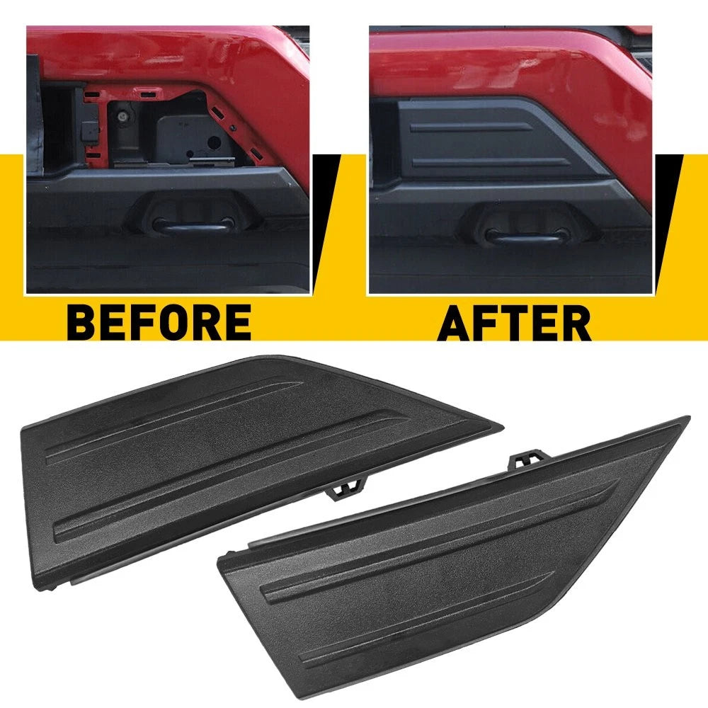 2Pcs Black Front Bumper Corner Panel Cover Trim for Ford F150 (2021–2023)