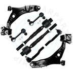 Set of 8 Front Lower Control Arm Outer Tie Rod Ends for Ford Edge Lincoln MKX (2007–2014)