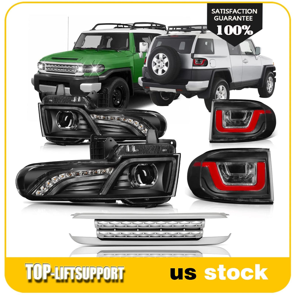 Set of 4 Headlights and Tail Lights for Toyota FJ Cruiser (2007–2015)