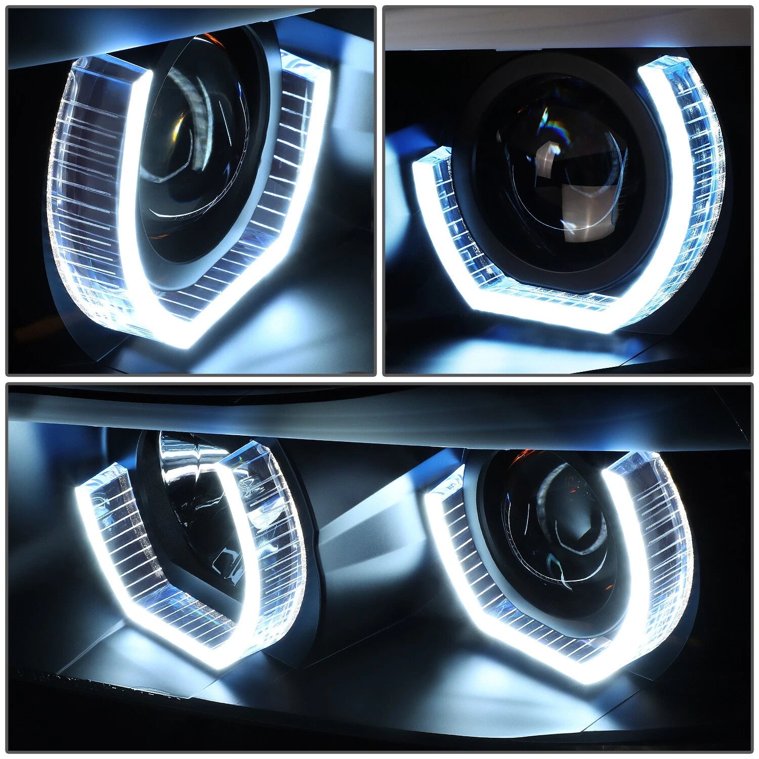 Blue LED 3D Crystal U-Halo for BMW 3-Series E90 (2009–2012)