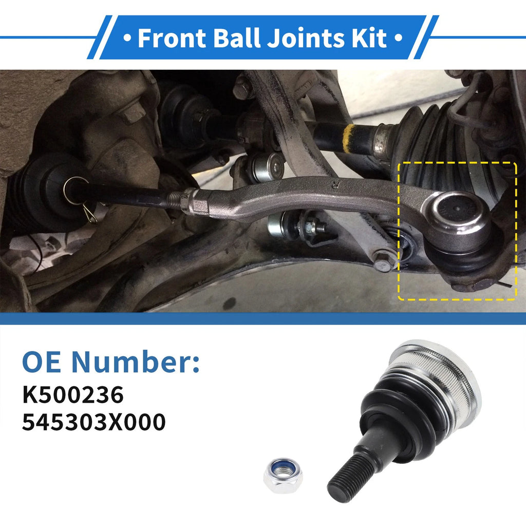2 Pcs Front Lower Ball Joints for Hyundai Elantra (2011–2016) No.K500236/545303X000
