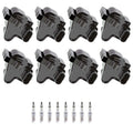 Set of 8 Ignition Coils & NGK Iridium Spark Plugs for Sierra 3500 (2001–2007)