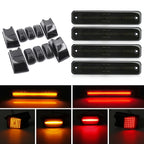 LED Bumper Side Marker Lights for Hummer H2 (2003–2009) - Smoked Amber Red