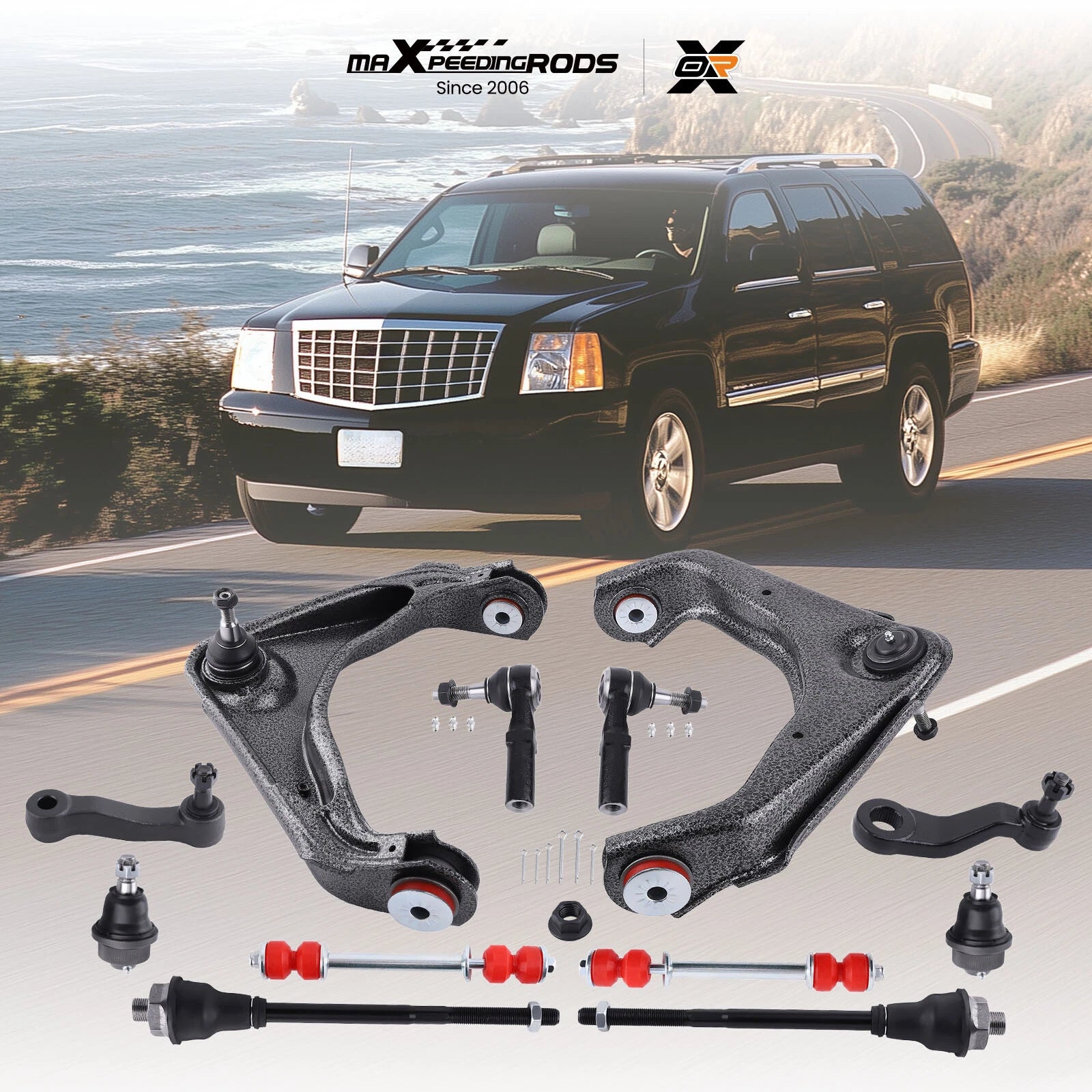 Front Upper Control Arms Suspension Kit for Silverado Sierra 2500 3500 (2007–2019)