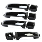 Front Rear Outside Door Handle Kit Glossy Black for Toyota Tundra Sequoia (2011–2019)