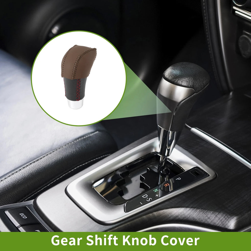 1 Pc Gear Shift Knob Cover for Lexus RX350 (2023–2024) Brown Faux Leather