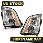 HID Headlight Pair for Cadillac CTS (2008–2014) AFS Chrome
