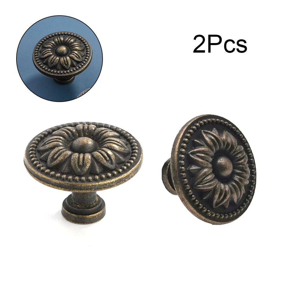 2X Antique Bronze Handle Knob Pull for Drawer Door Cabinet