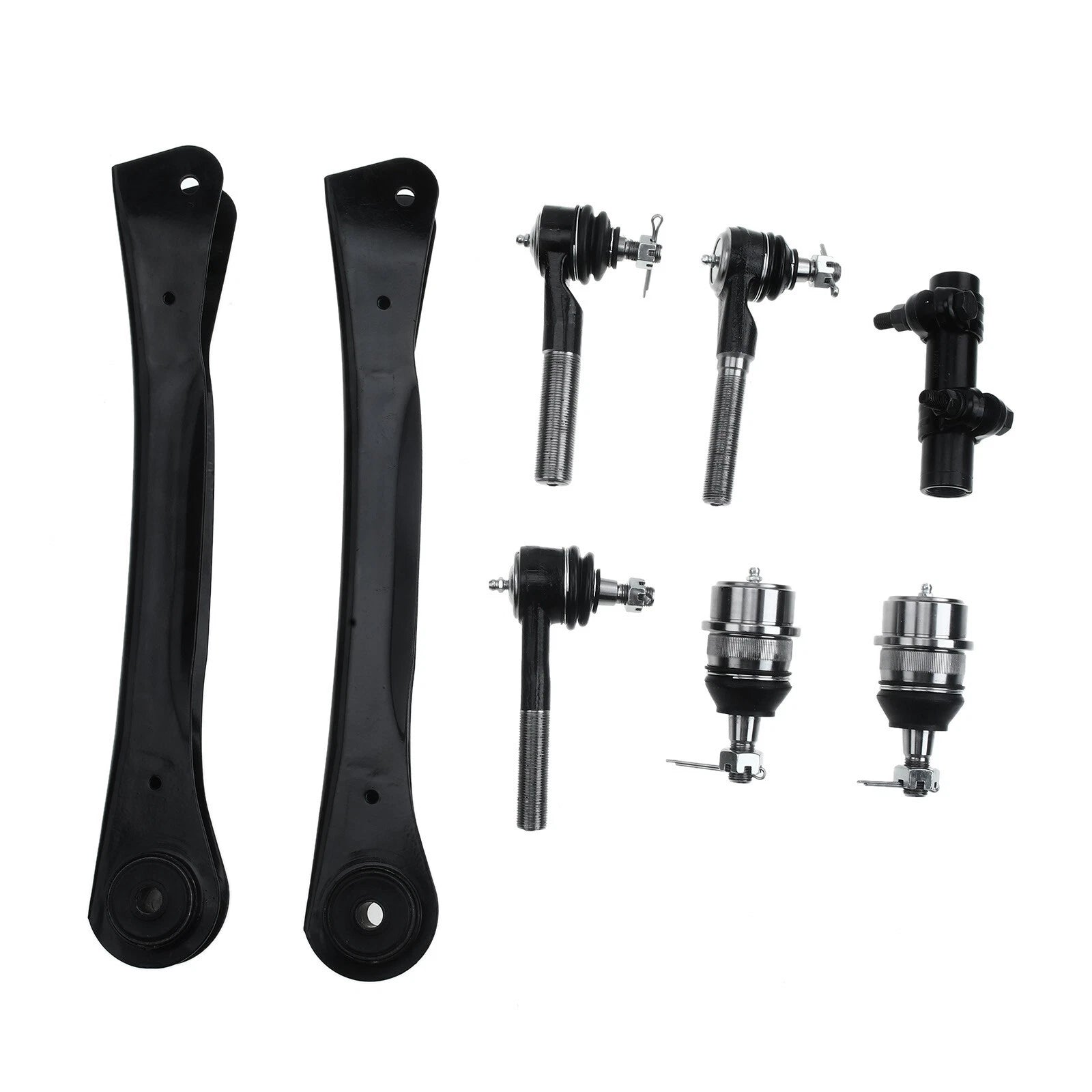 8x Front Upper Control Arm Ball Joint Tie Rod End for Jeep Cherokee (1997-2001)