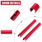 Pair ABS Front Grille Trim Strips Cover Decor Red for BMW 5/6/7 Series