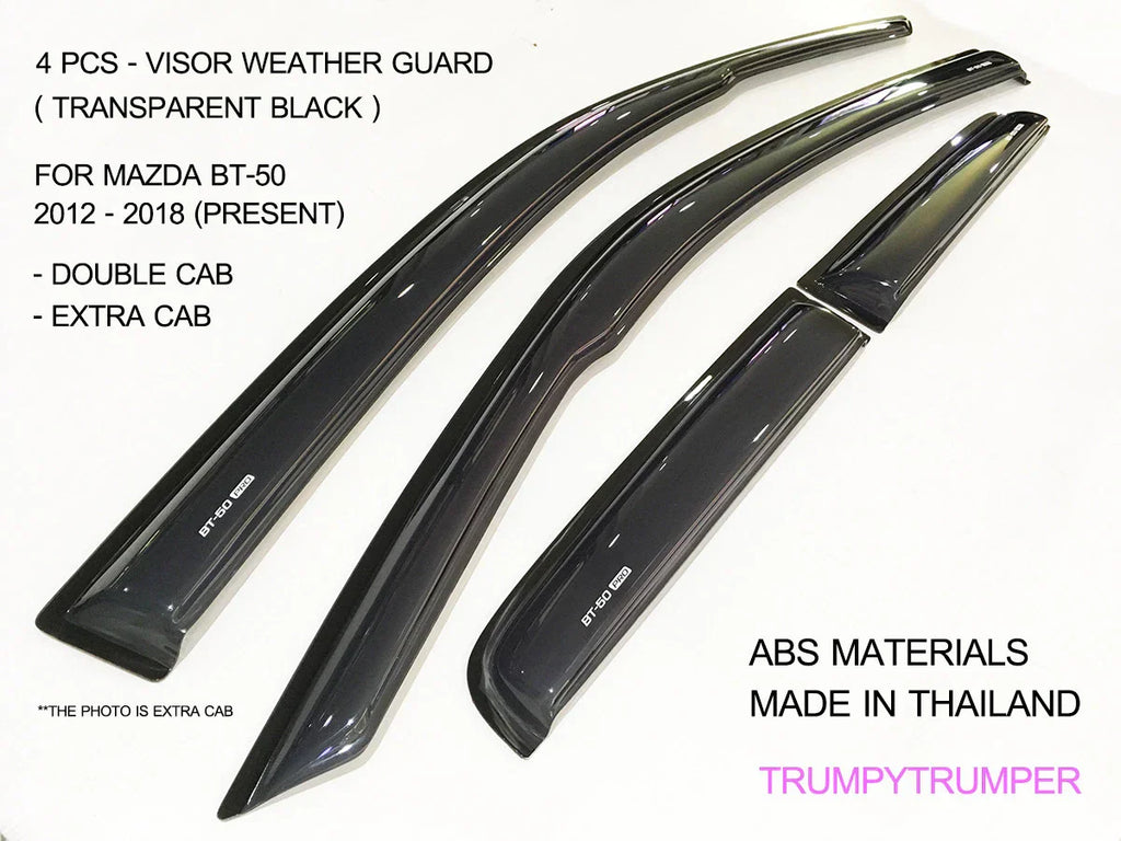 Visor Rain Shield Wind Deflector for Mazda BT-50 2012-2019
