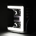 LED DRL Projector Headlight Lamps Chrome for Ford F250 F350 Super Duty (2017–2019)