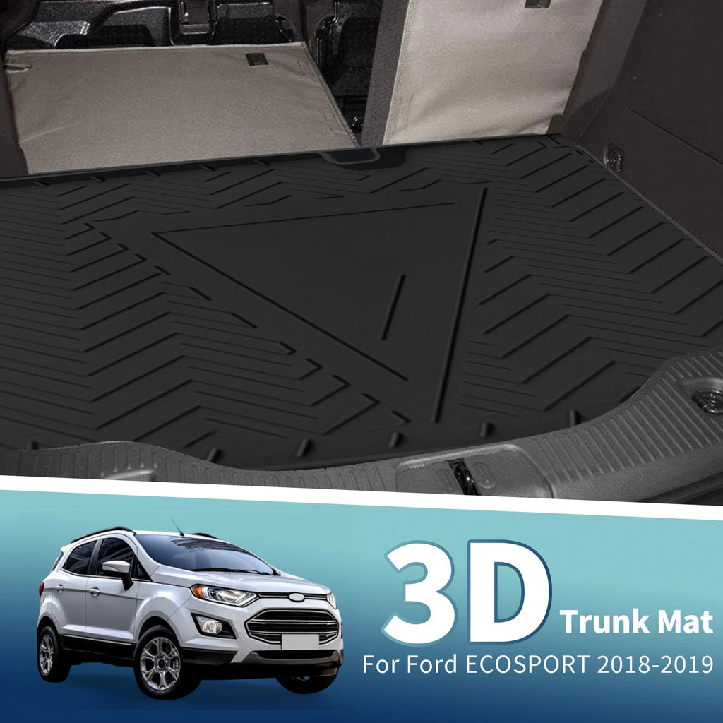 Flat Face Cargo Liner Rear Trunk Mat for Ford EcoSport (2018–2019) TPE