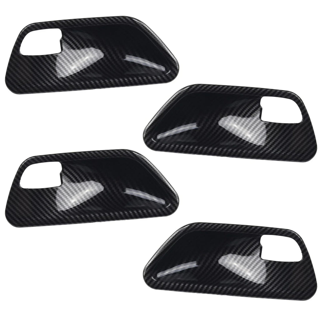 4PC Carbon Look Interior Door Handle Bowl Cover for 3 4 Series F30 F34 3GT