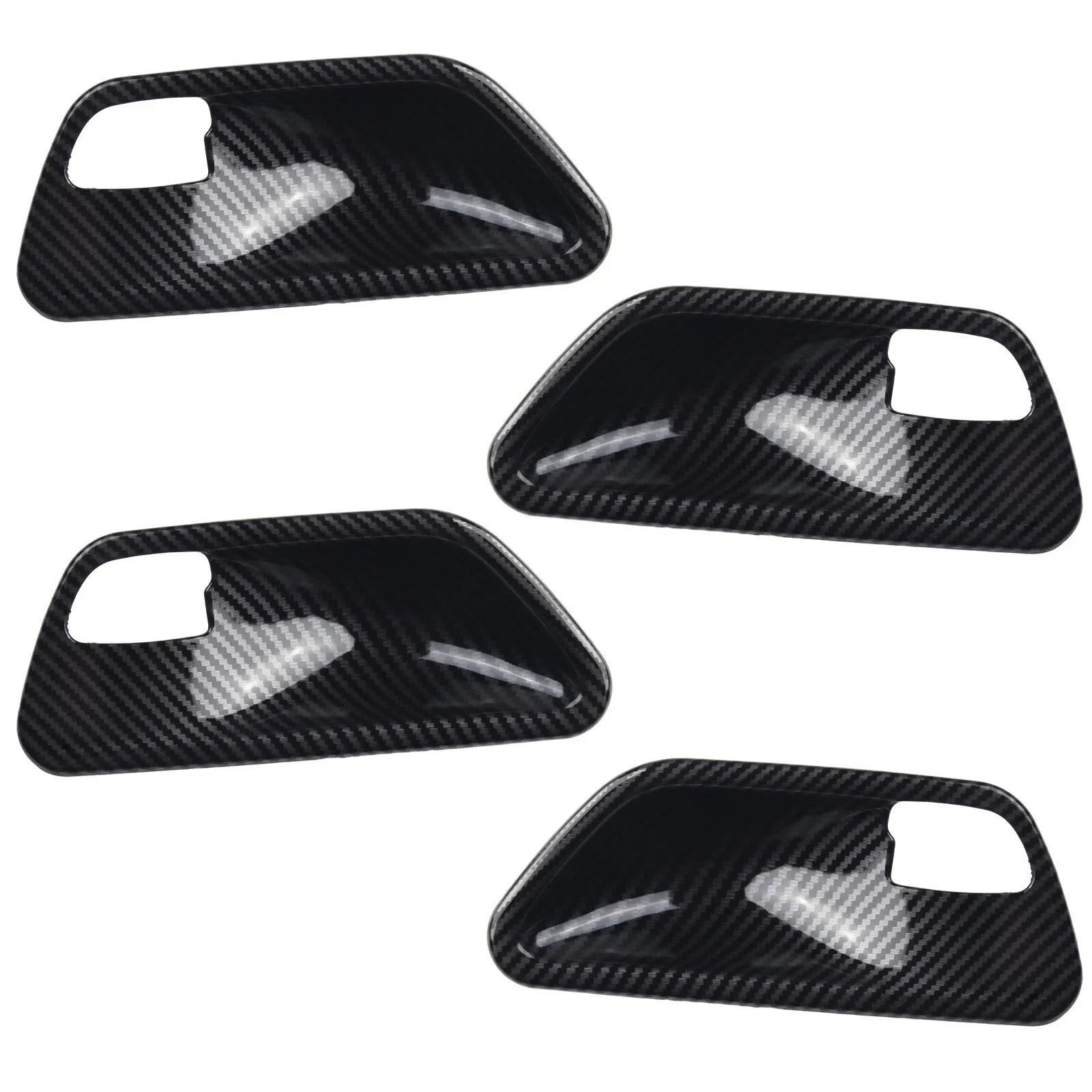 4PC Carbon Look Interior Door Handle Bowl Cover for 3 4 Series F30 F34 3GT