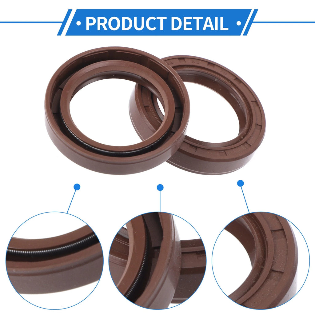 Set of 2 Oil Seal Rotary Shaft Seal FKM Rubber 38x55x10mm for Various Models