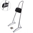 20" Chrome Sissy Bar Backrest Pad for Harley Sportster XL 883 1200 (1996–2003)