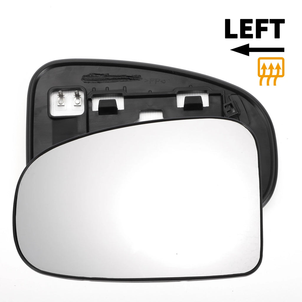 Left Side Heated White Mirror Glass for Toyota IQ (2009–2016)
