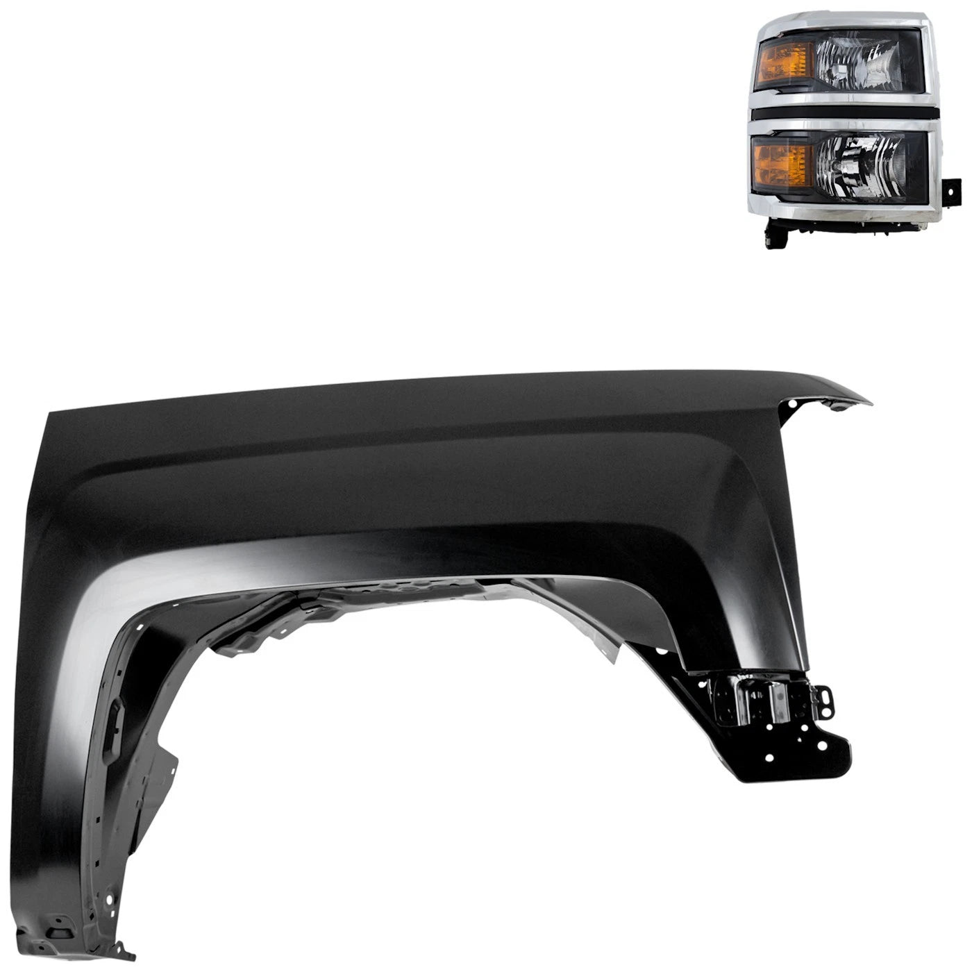Fender Kit for Chevrolet Silverado 1500 (2014–2015) Primed Front Passenger Side