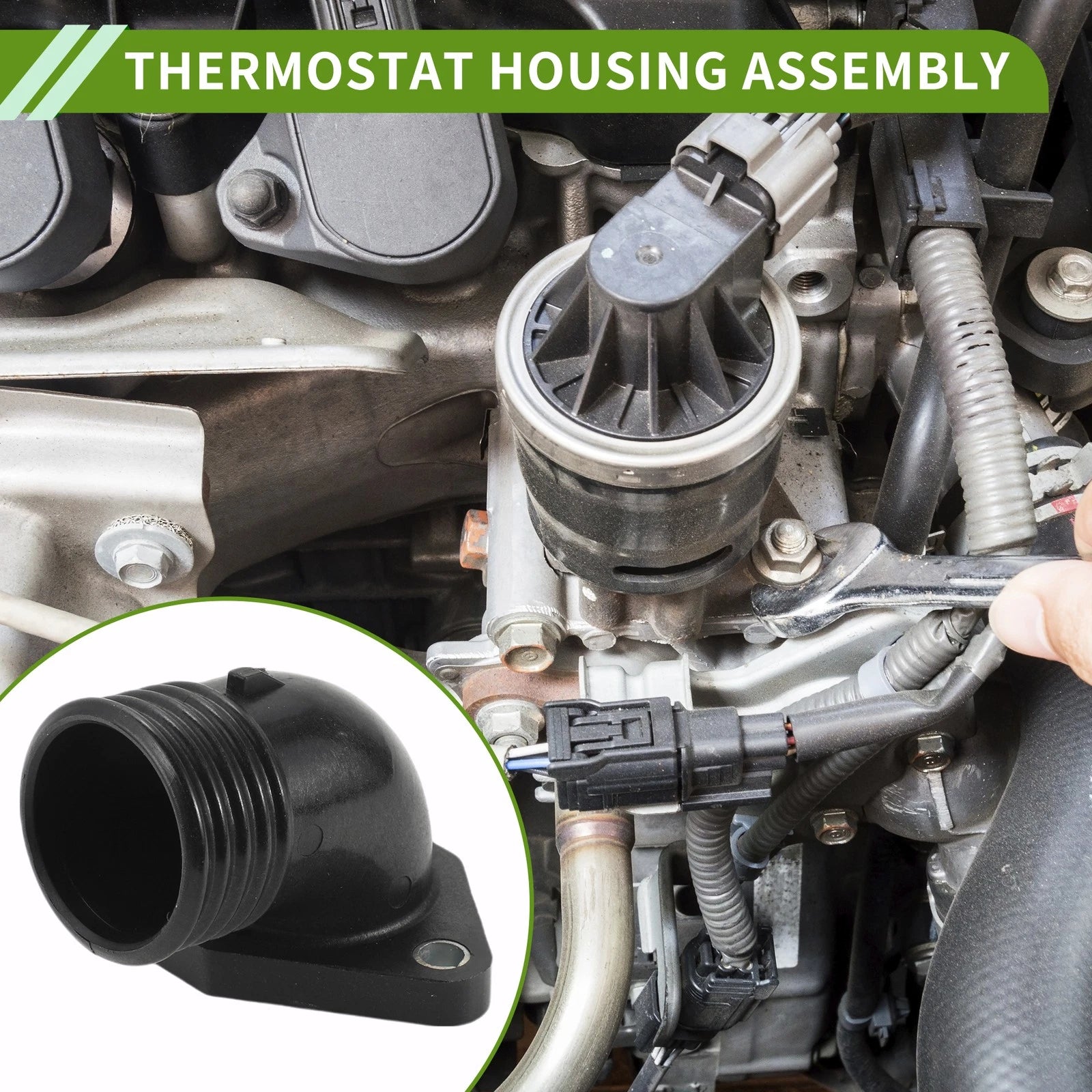 Engine Coolant Thermostat Housing Assembly for BMW Z3 E34 E36 316i 318i (1989–2000)