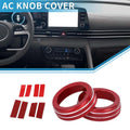 AC Climate Heater Switch Knob Cover Ring for Hyundai Elantra (2021-2024) 2 x Red