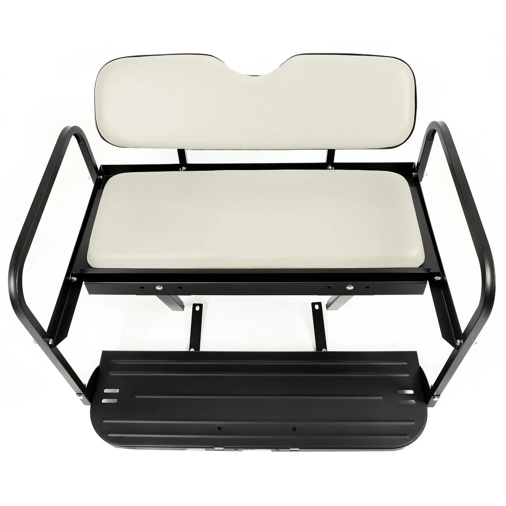 Flip Rear Back Seat for Yamaha Drive G29 Golf Cart (2007–2016) - Off White Cushions