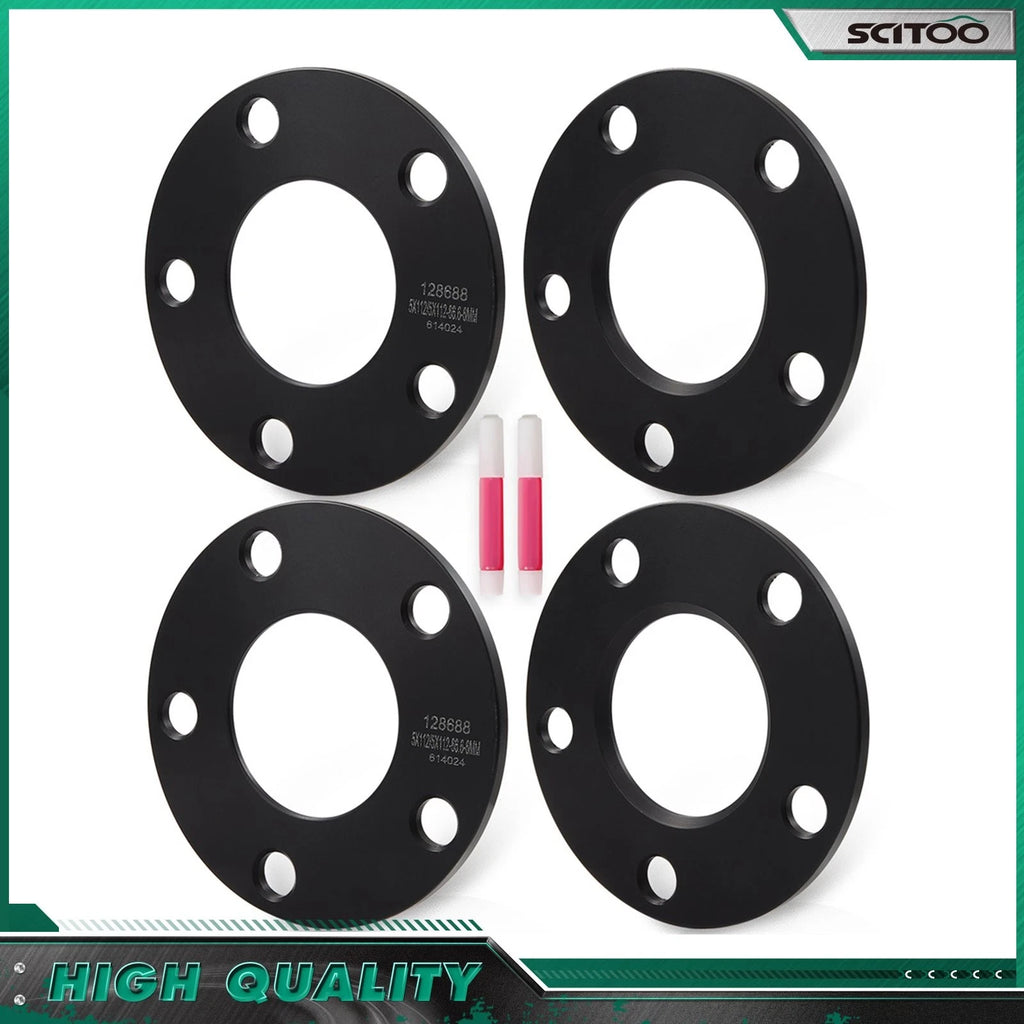 Set of 4 Wheel Spacers 5x112mm 6mm for VW Golf Jetta Passat Audi A3 A5 A6