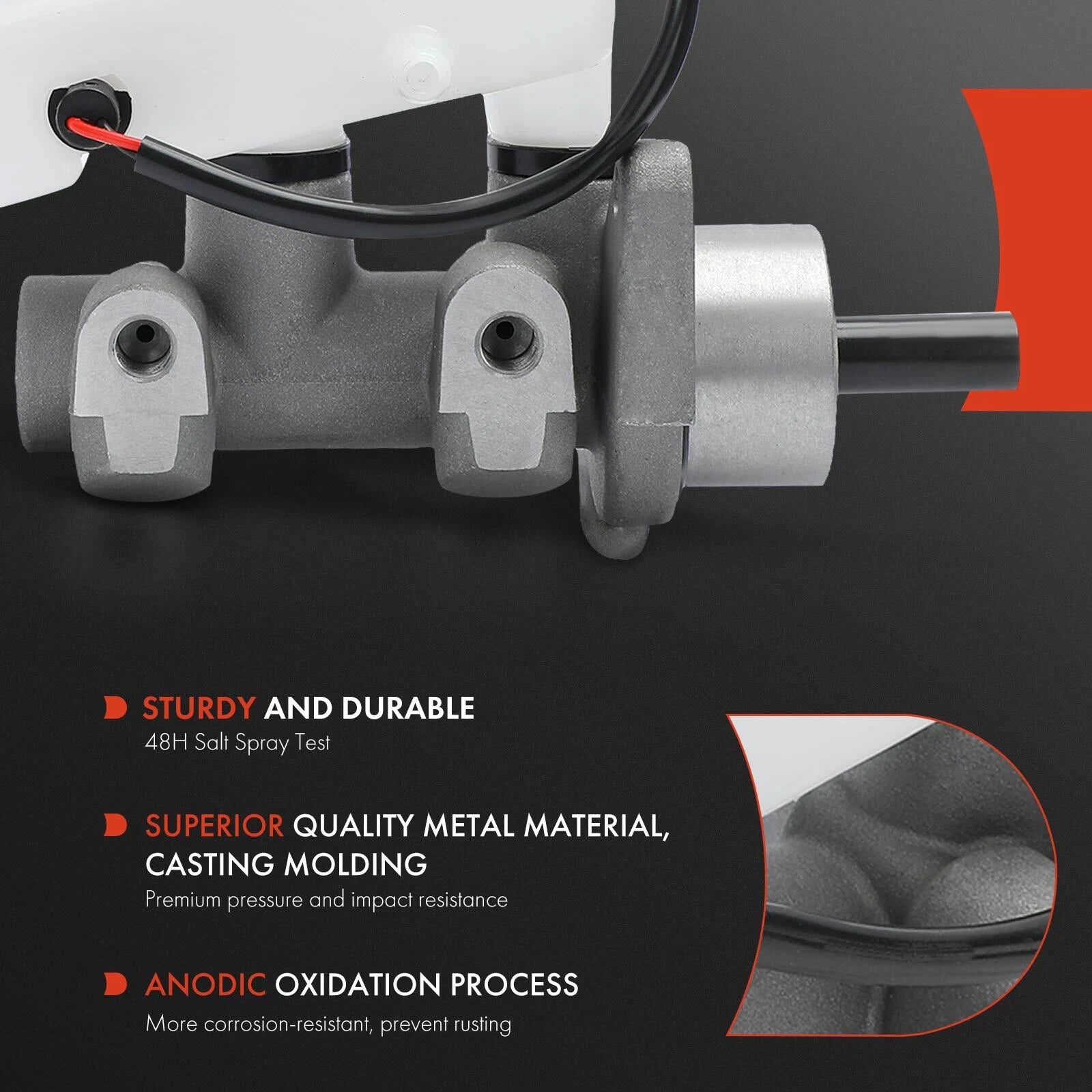 Brake Master Cylinder with Reservoir and Sensor for Chevy Aveo Pontiac Wave (2004–2010)