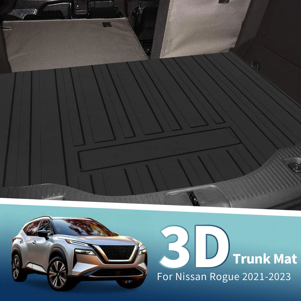 Flat Face Cargo Liner Rear Trunk Mat for Nissan Rogue (2021–2023) TPE
