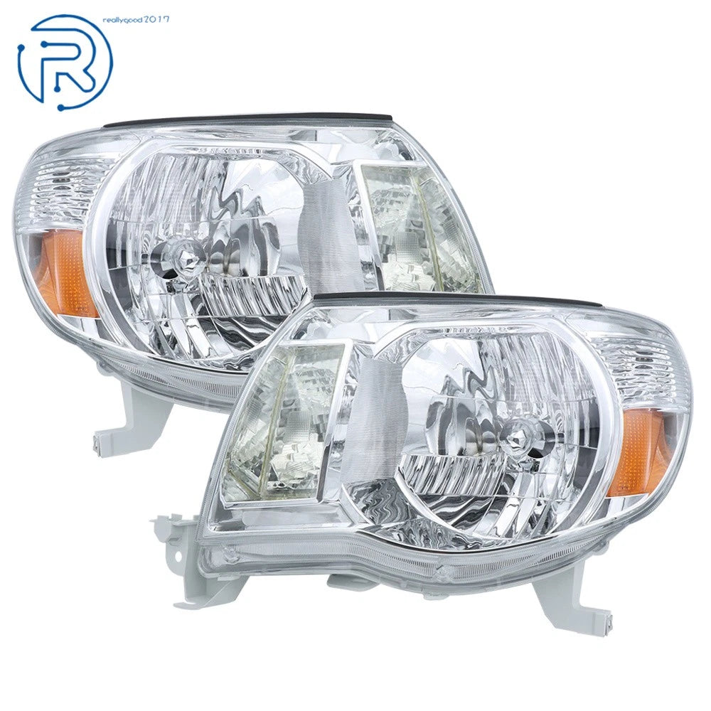 Pair of Halogen Headlights Assembly for Toyota Tacoma (2005-2011)