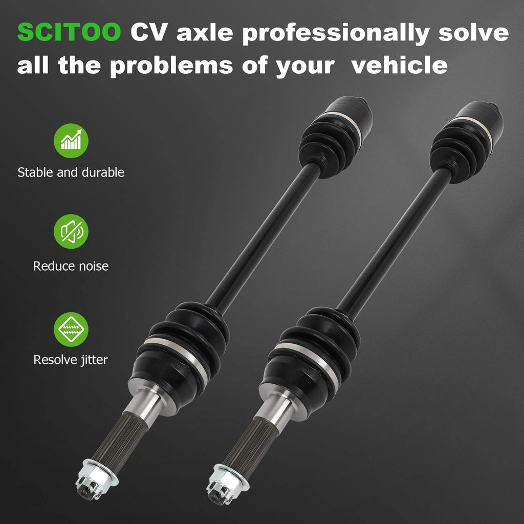 Set of 2 Rear Complete CV Axles for Polaris Ranger XP 1000 (2017–2018)