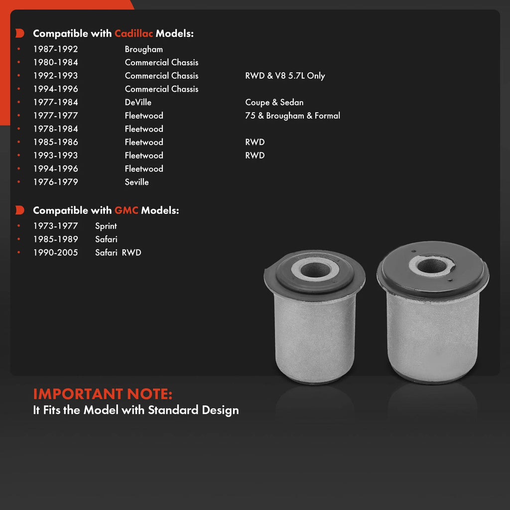 2X Front Lower Control Arm Bushing for Buick Regal (1973-1977)