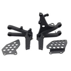 Set of 2 Black Front Driver Footrest Brackets for Honda CBR600RR (2007–2024)