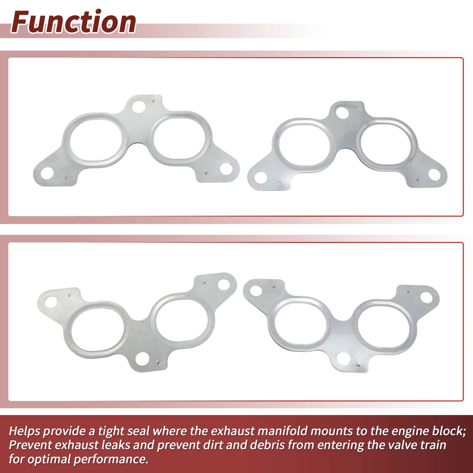 2X Exhaust Manifold Header Gasket for Toyota Celica (1985–1989) No.1717388361