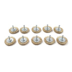 10 Pcs 2 Inch Wire Wheel Brush for Bench Grinder (Copper Plated, Crimped Steel)