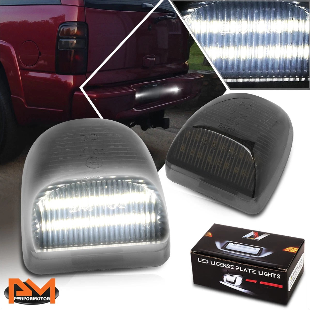 Nuvision White LED License Plate Lights for Silverado/Sierra/Tahoe/Yukon (1999–2013)