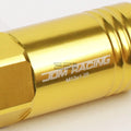 20 PCS Open End M12x1.25 60mm Tall Gold Aluminum Lug Nuts + Adapter