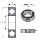 6308DDU Deep Groove Ball Bearings for Scooter Skateboard Wheel (40x90x23mm)