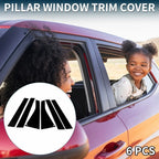 6 Pcs Door Pillar Window Trim for Honda Odyssey (2009-2014) Black