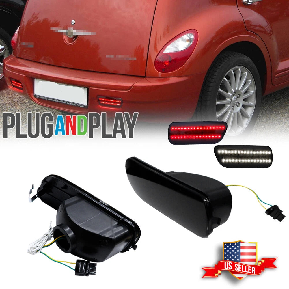2X Euro Smoked LED Tail Lights for Chrysler PT Cruiser (2006–2010)